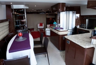 Interior of the yacht 